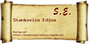 Stankovics Edina névjegykártya